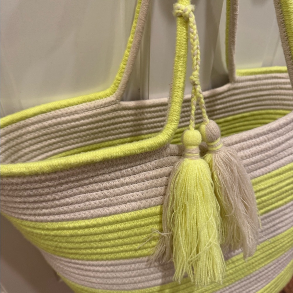 Target Rope Pool Bag (Cream/Neon) - Picture 3 of 9